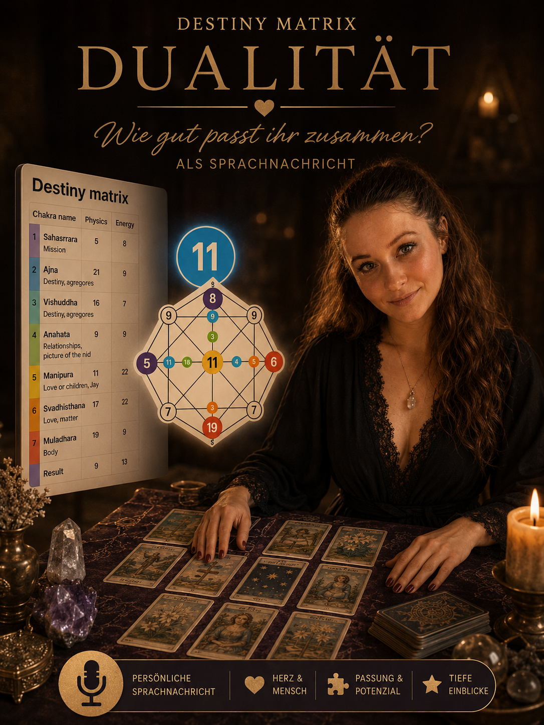 NEU:🌜🌞 Herzmensch-Matrix Wie gut passt ihr wirklich zusammen? Persönliche Destiny Matrix Analyse als Sprachnachricht