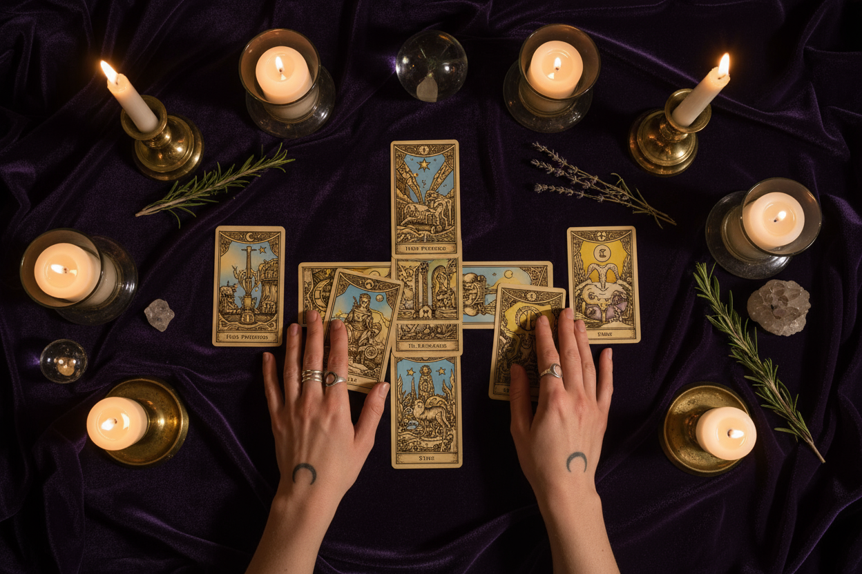 tarot video wie man karten legt kerzen