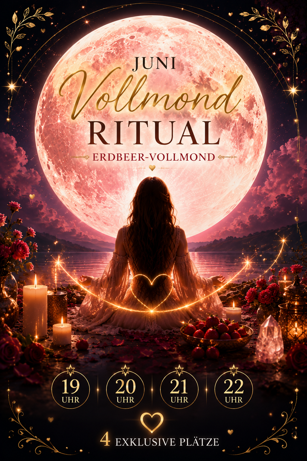 ✨ Erdbeer-Vollmond Ritual: Loslassen in Liebe ✨ Nur am 01.07.2026 – 3 persönliche Plätze