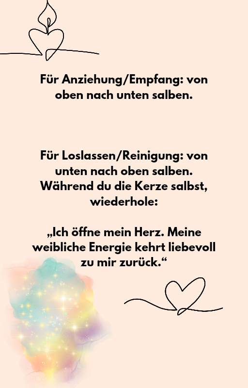 🌙 RITUAL ANLEITUNG – DEINE WEIBLICHE ENERGIE ZURÜCKRUFE