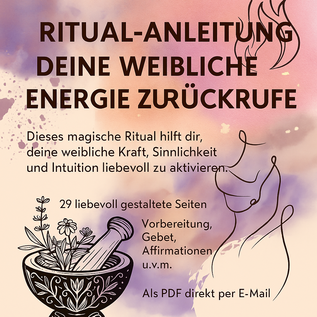 🌙 RITUAL ANLEITUNG – DEINE WEIBLICHE ENERGIE ZURÜCKRUFE